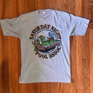 Vintage Gray Saturday Night Pool Assoc T-Shirt